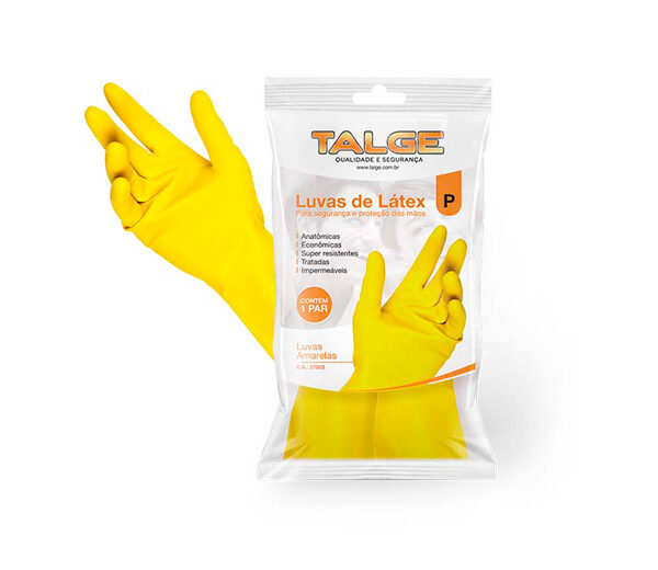 Luvas Látex Amarela