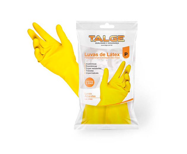 Luvas Látex Amarela