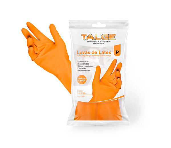 Luvas Látex Laranja